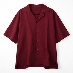 90s Minimalist CBK Oversized 2X Burgundy Shirt Lagenlook Colorblock French